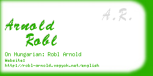 arnold robl business card